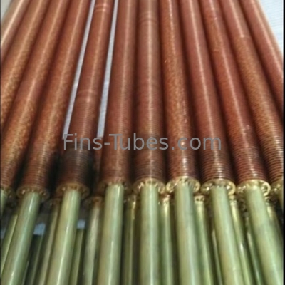 주문 DELLOK 엑스트루레이드 맑은 탄소 스틸 핀 튜브 19mm OD 고체 / 톱니 모양 용접 핀 열 전달 online manufacture