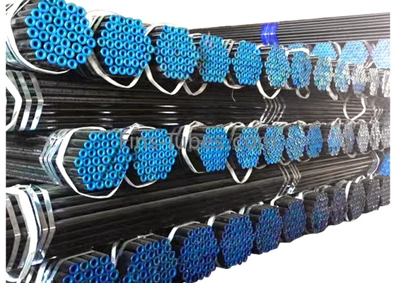 DELLOK 흑색 도장 이음새가 없는 탄소강 배관 Sch40 / Sch80 / Sch160 Astm A106